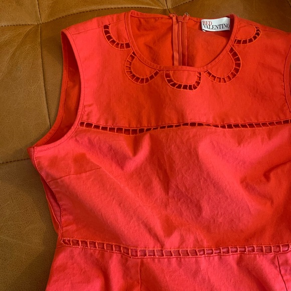 Red Valentino Cotton Embroidered Dress size 40 - Picture 1 of 7